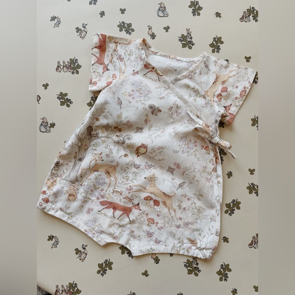 Handmade Other - Handmade Cotton Romper in Woodland Animal